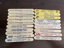 19 Lot Vintage Advertising Fingernail Nail File Wurlitzer Bread Soda Mobil RCA