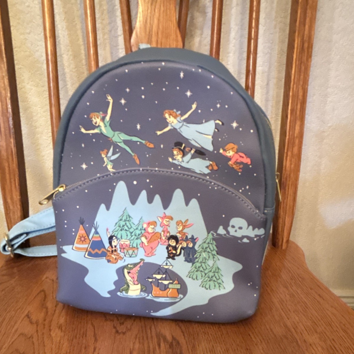 Loungefly Disney Peter Pan Blue Medium Backpack | eBay display picture 3