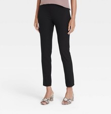 Women's High-Rise Skinny Ankle Pants - A New Day Black Size 4