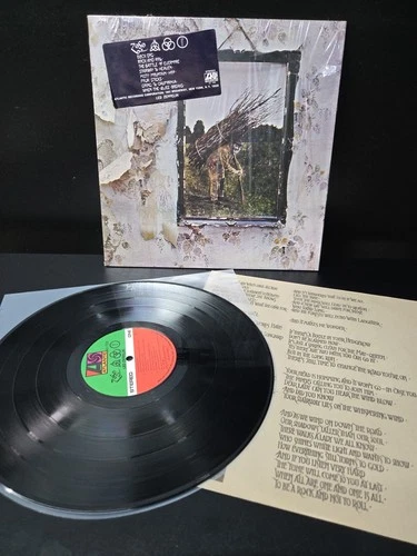 Led Zeppelin IV ZOSO Lp Vinyl 1971 1st 'Pecko Duck' PR Press Shrink/Hype/Insert