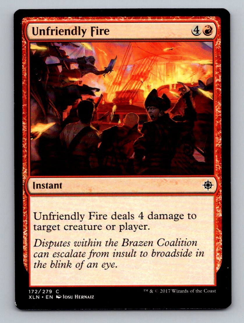 Unfriendly Fire 172 Common Ixalan Magic: The Gathering Near Mint