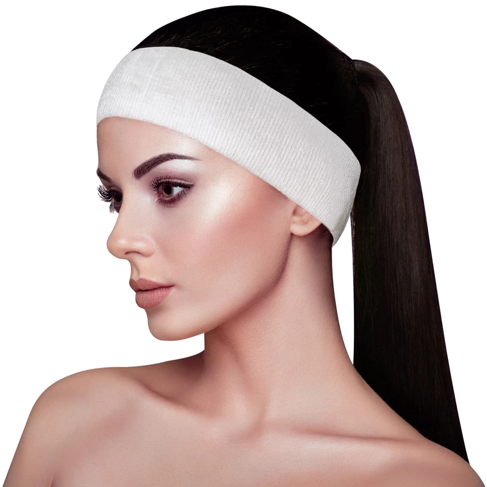 APPEARUS 50-Pack Disposable Stretch Headbands Closure Facial Spa Beauty Tools Supplies