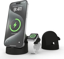 2 in 1 Charging Station for iPhone Apple Watch 15W Charging Stand Dock Holder