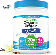 Organic Vegan Protein Powder Oat Milk, Vanilla Bean - 20G Plant Based Protein,
