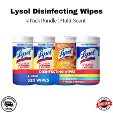 Lysol Disinfecting Wipes Bundle, Multi-surface Cleaning Wipes, 80 Count 4-Pack 