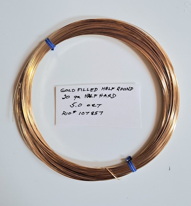 Yellow 14/20 (14KT) Gold Filled Wire Half Round 20 Gauge 5 Ozt Jewelry Wrapping