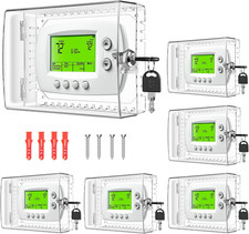 6 PCS Large Thermostat Lock Box with Key, Cle...