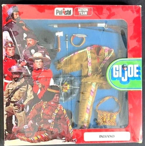 GI JOE VINTAGE 1975 POLISTIL ACTION TEAM Indiano Outfit Boxed