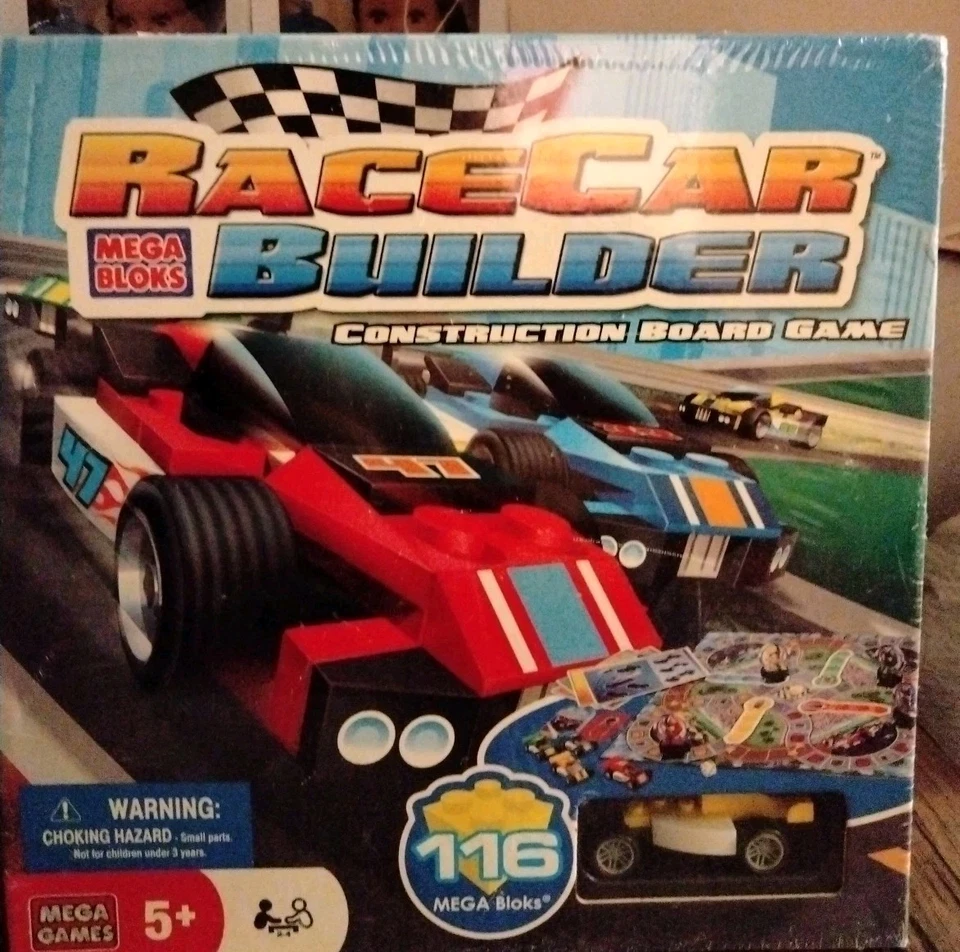 Mega Bloks Race Car Builder Board Game New Sealed 116 pcs 2010 - Image 3 of 4