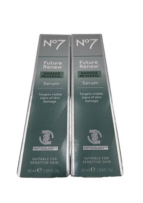 No7 Future Renew Damage Reversal Serum 1.69oz (50ml) Lot Of 2