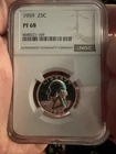 1959 US Washington Quarter NGC PF 68 silver proof