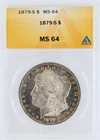 1879-S Morgan Silver Dollar ANACS MS63 S$1 San Francisco Minted No Reserve