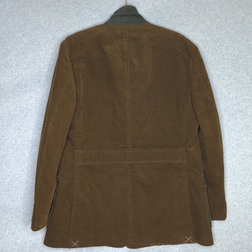 Kroon Herren Cord Blazer 42R Braun Sport Mantel Jacke Gekerbtes Revers Oliv Besatz - Bild 3 von 10