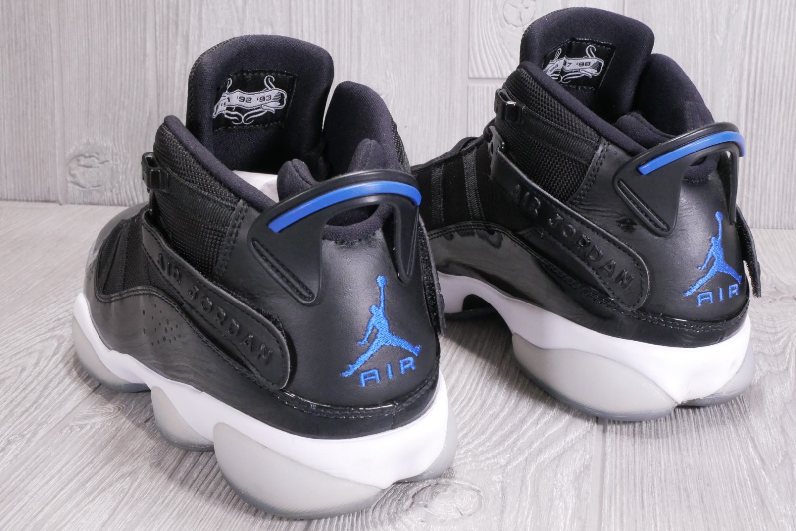 Excellent Nike Air Jordan 6 Rings 322992-016 Black Blue White Shoes Men ...