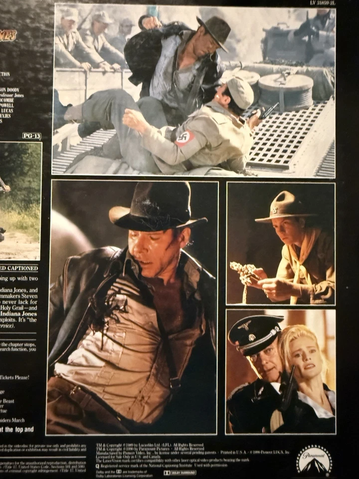 Indiana Jones Trilogy Laserdisc Raiders/Temple/Last Crusade Excellent Condition - Imagem 4 de 4
