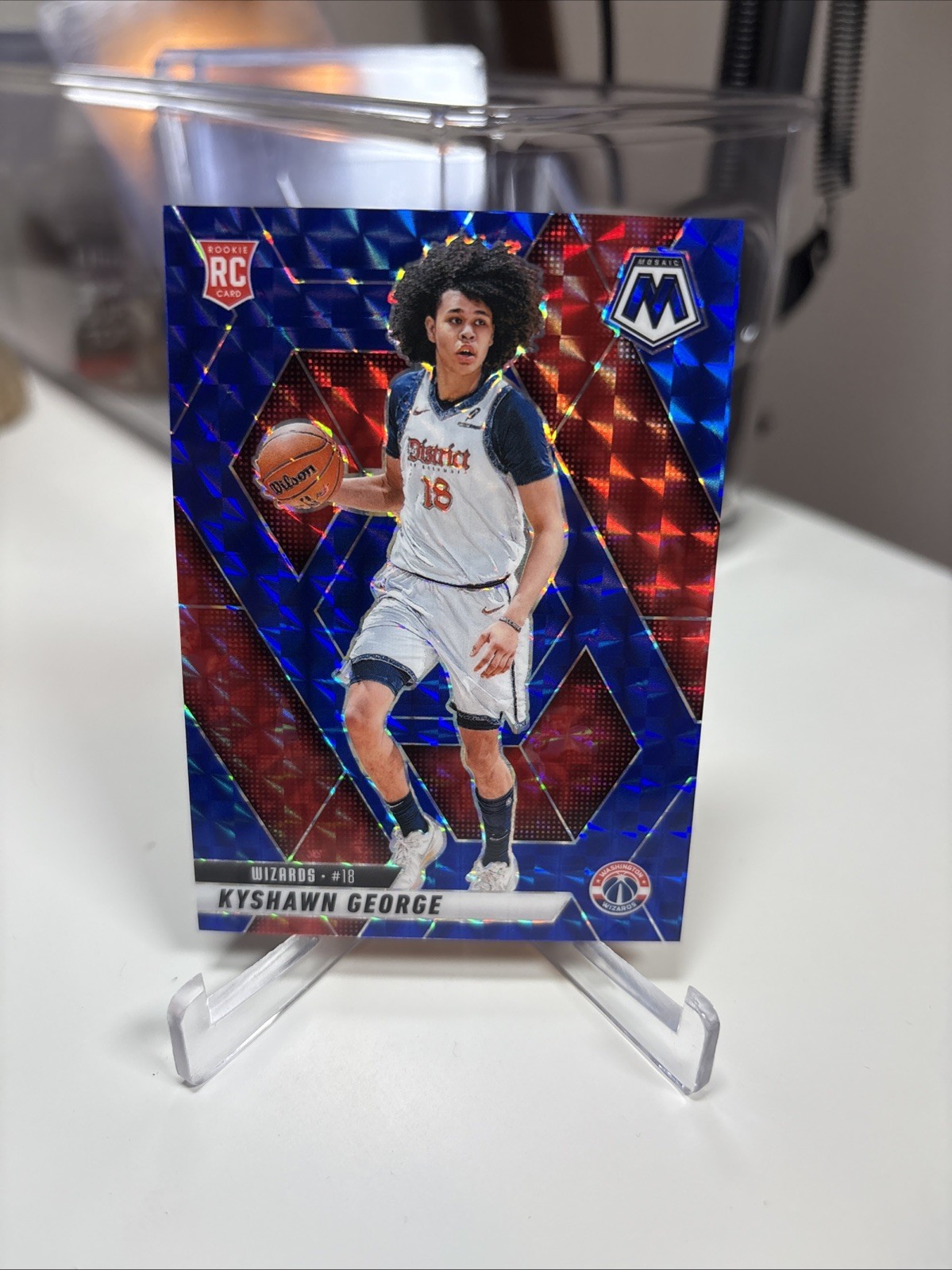 2024-25 Panini Mosaic Blue Prizm /199 Kyshawn George #247 Rookie RC