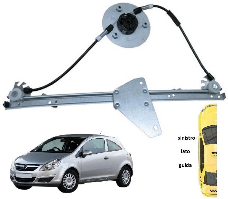 ALZAVETRO ALZACRISTALLO ANTERIORE SX MECCANISMO OPEL CORSA 2006-2014 MOD 5 PORTE