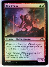 Akki Ronin 131 Kamigawa: Neon Dynasty Magic: The Gathering (FOIL) Near Mint