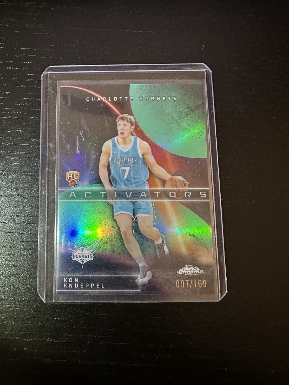 2025-26 Topps Chrome Kon Knueppel Activators RC Aqua COLOR MATCH 97/199