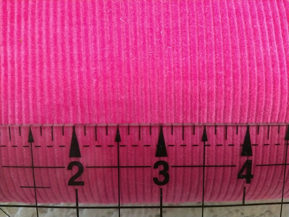 Hot Pink Cotton Corduroy Fabric 14" PLUS Large Tails x 45" Wide Cut Continuous - Image 3 of 4