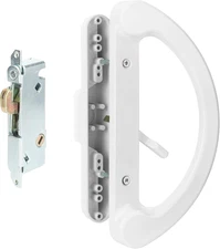 Sliding Patio Door Handle Pull Set with Mortise Lock Full Replacement White