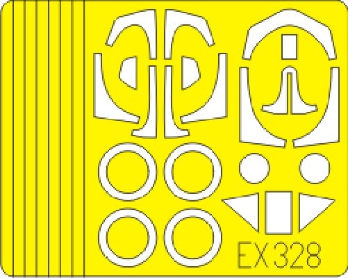 Eduard EX328 1/48 Mask Fw 190D Weekend for eduard Canopy mask Set