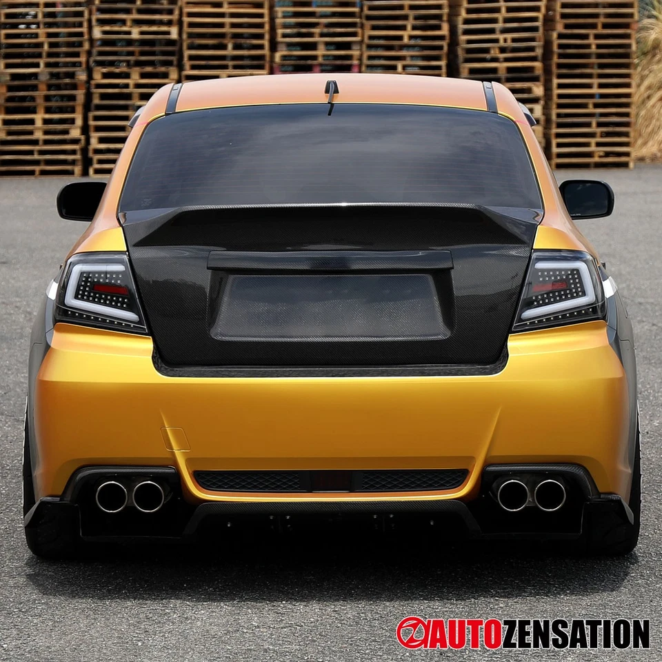 Fit 2008-2014 Subaru Impreza WRX Sedan Black Sequential LED Tail Lights Lamps Foto 3 de 4