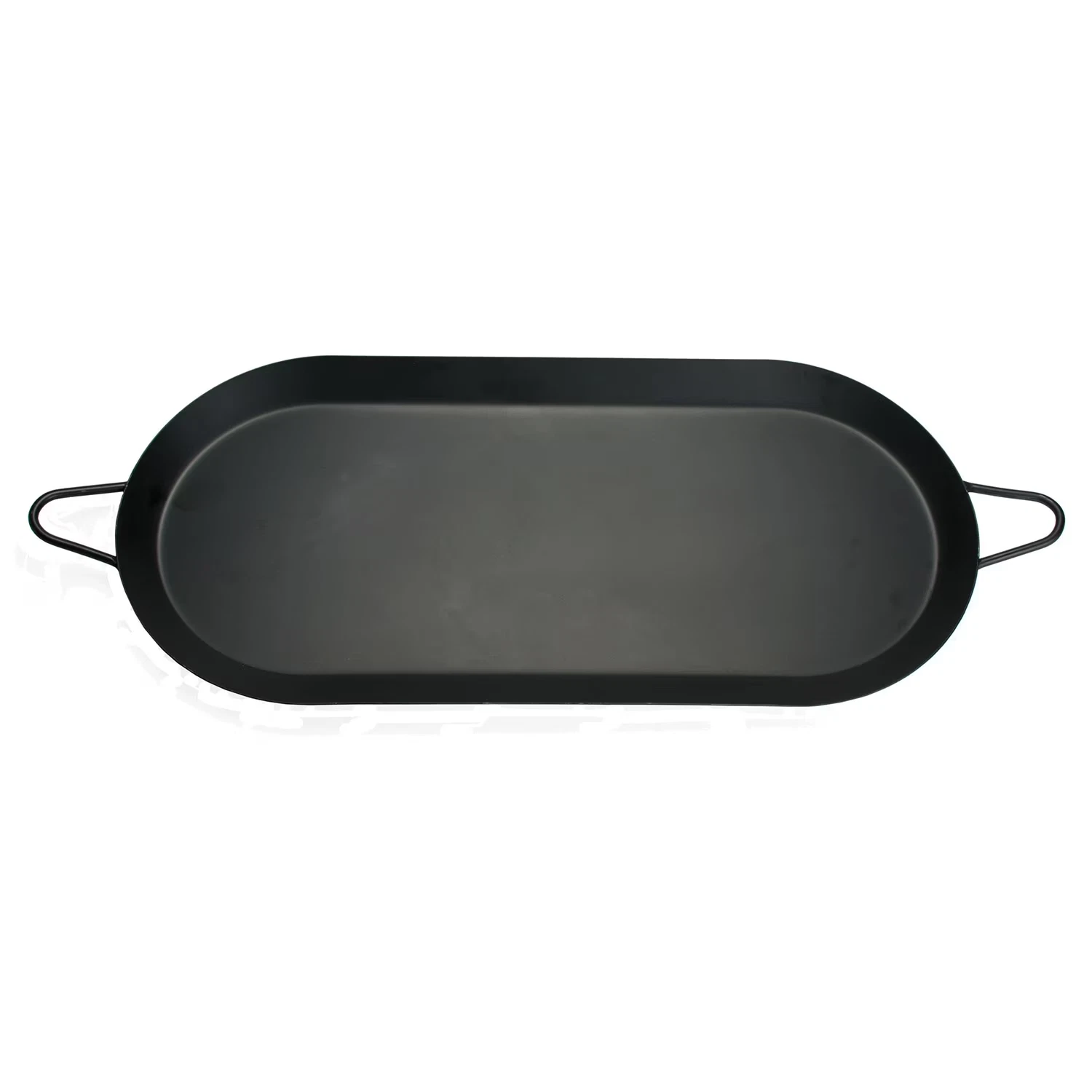 Carbon Steel Nonstick Comal Griddle for Double Burner Stove Top 18x8.5 Inch
