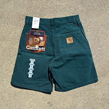 Vintage 90s Carhartt Shorts Evergreen USA Made NWT Rare 29x7