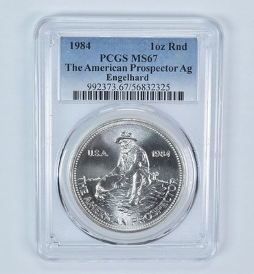 1984 Engelhard Prospector 1 Oz Silver Round MS67 PCGS | eBay