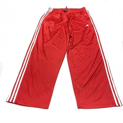 Vintage Y2K Adidas Red Straight Leg Track Pants 2XL Red Climalite Pants