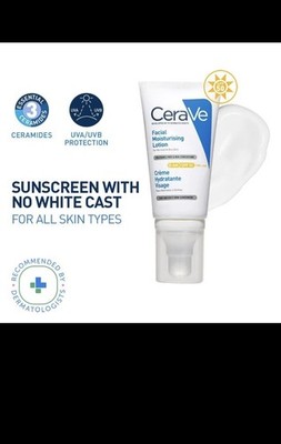 Cerave AM Facial Moisturizing Lotion With Sunscreen SPF 50 UVB + UVA (45ml)