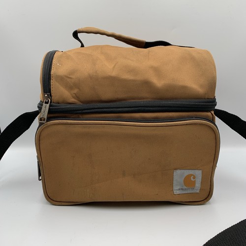 Carhartt Deluxe Lunch Box/6 Can Cooler Triple Compartment Insulated Brown
