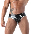 TOF PARIS Latex Bottomless Brief Second-Skin Datex Backless Briefs Black T2