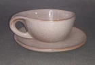 BAUER POTTERY Scarce MARY WRIGHT COUNTRY GARDENS Brown Cup & Saucer