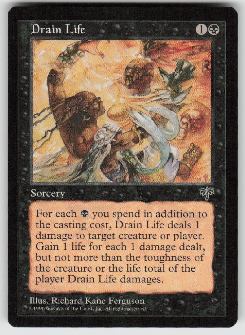 Drain Life Common Mirage 118 MTG Lightly Played