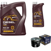 SCT Inspektionspaket 6L Mannol TDI 5W-30 FüR Toyota RAV 4 II 2.0 D 4WD Avensis