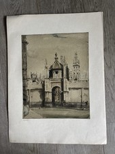 SIR WILLIAM NICHOLSON RA INK SIGNED LITHOGRAPH All Saints College, Oxford 1905