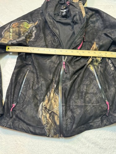 Mossy Oak Women's Hooded Light Weight Jacket Coat Full Zip Camo Pink M(38-40) - Picture 9 of 16
