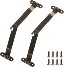 2Pcs Lid Support Hinges, Left and Right Folding Lift Up Stay Hinge with Mount