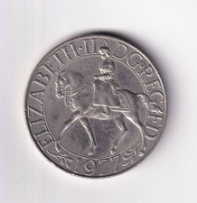 GREAT BRITAIN: 1977 QUEEN ELIZABETH II SILVER JUBILEE CROWN #6548