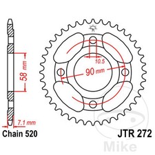Krone der Übertragungsplatte 31T P-520 Ø58 ...