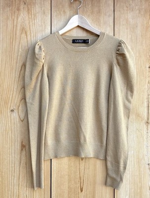 Ralph Lauren Black Label Gold Fleck Sweater Sz Small