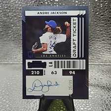 Andre Jackson 2022 Contenders Draft Ticket Blue Auto #25 /99 Dodgers RC