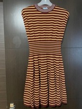 USED PRADA FRENCH SLEEVE STRIPED KNIT DRESS VERYGOOD