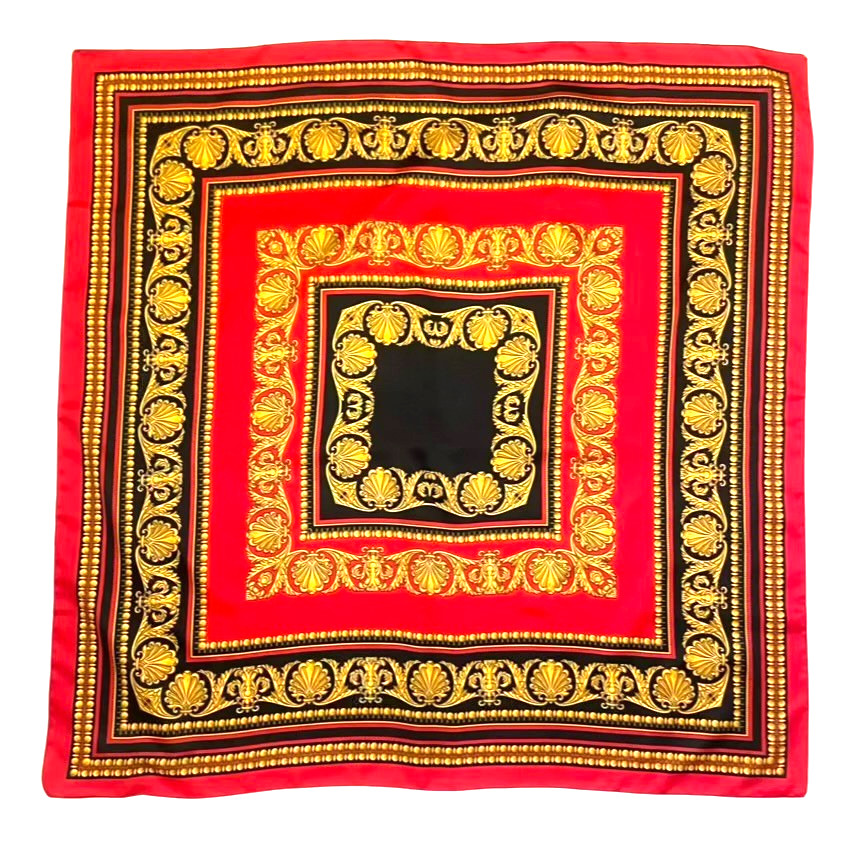 Jaclyn Smith Square Baroque Shell Print Square Sc… - image 9