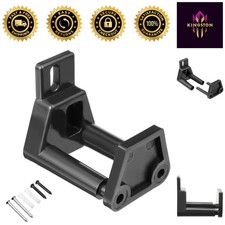 Durable POM Plastic Barn Sliding Door Floor Guide - Adjustable Wall Mount Black