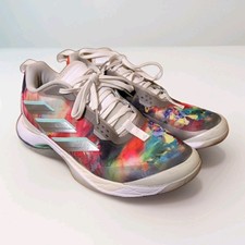 Adidas Avacourt Tennis Shoes Multi Color Floral Sneakers Womens Size 7