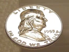 1953 Gem  Proof  Franklin  EYE CANDY " Blazing  Original  Luster "  #119 ~  33