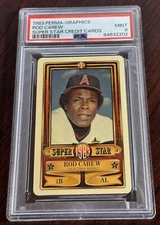 1983 ROD CAREW PERMA GRAPHICS SUPER STAR CREDIT CARD PSA 9 ANGELS